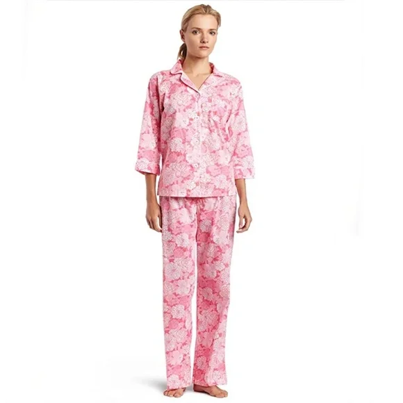 Extremely Rare Lilly Pulitzer Pajama Set in Pink Tropical Floral, Small - Picture 1 of 15